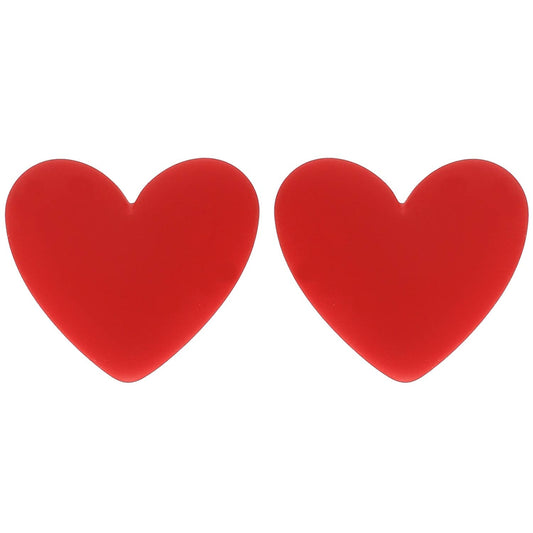 Heart Enamel Valentines Day Stud Post Earrings