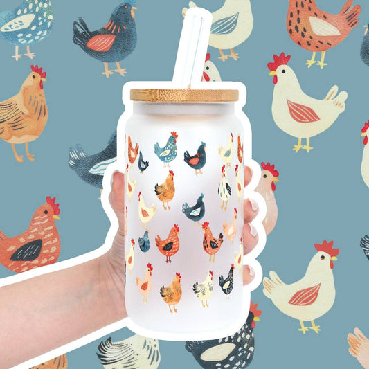 Chicken Lover Cup With Lid and Straw