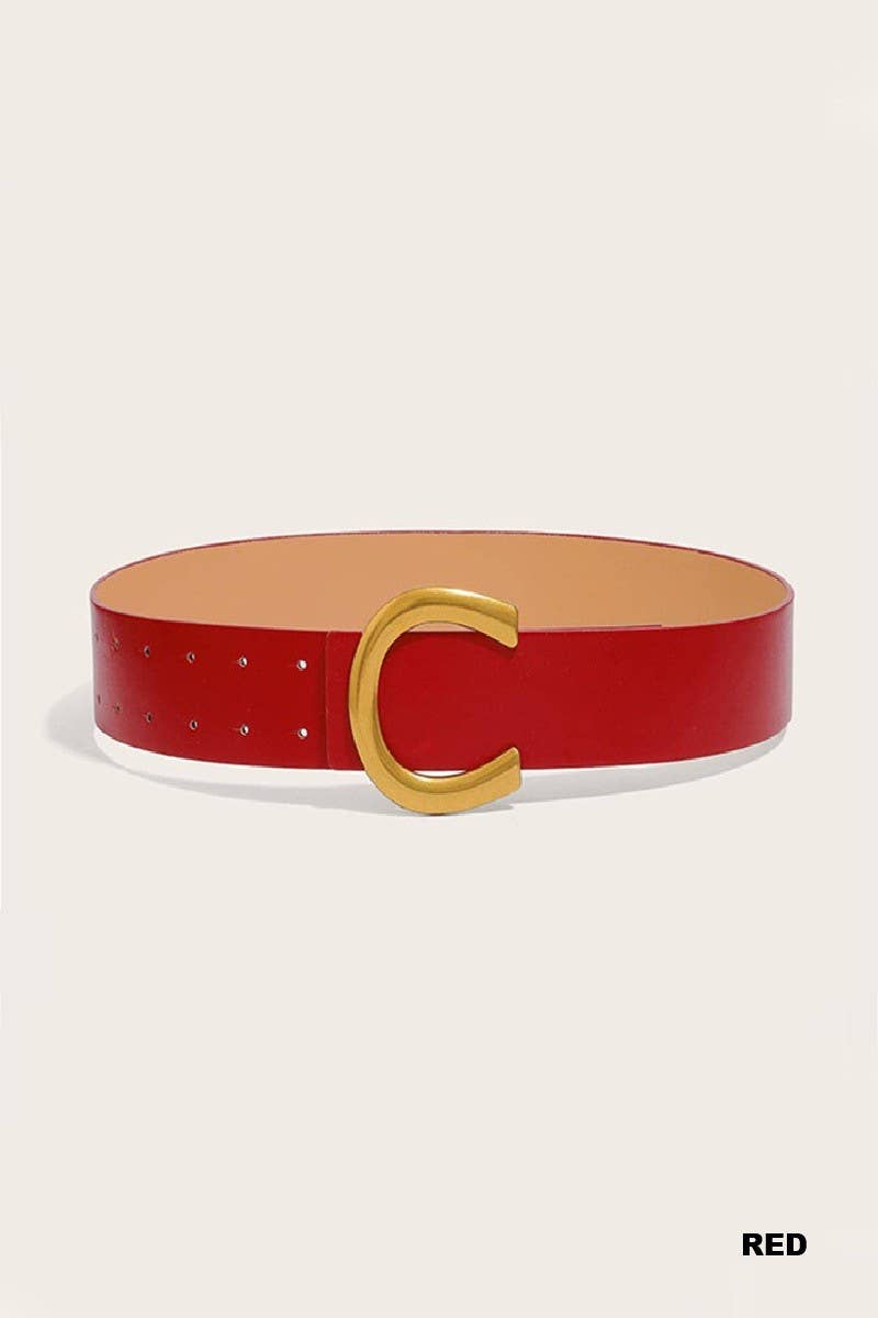 Large C Shape Buckle Fashion Belt