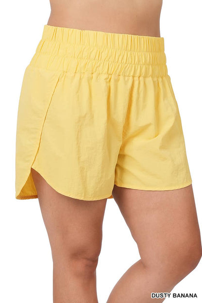 Windbreaker shorts w/ lining & mesh pocket | BLACK