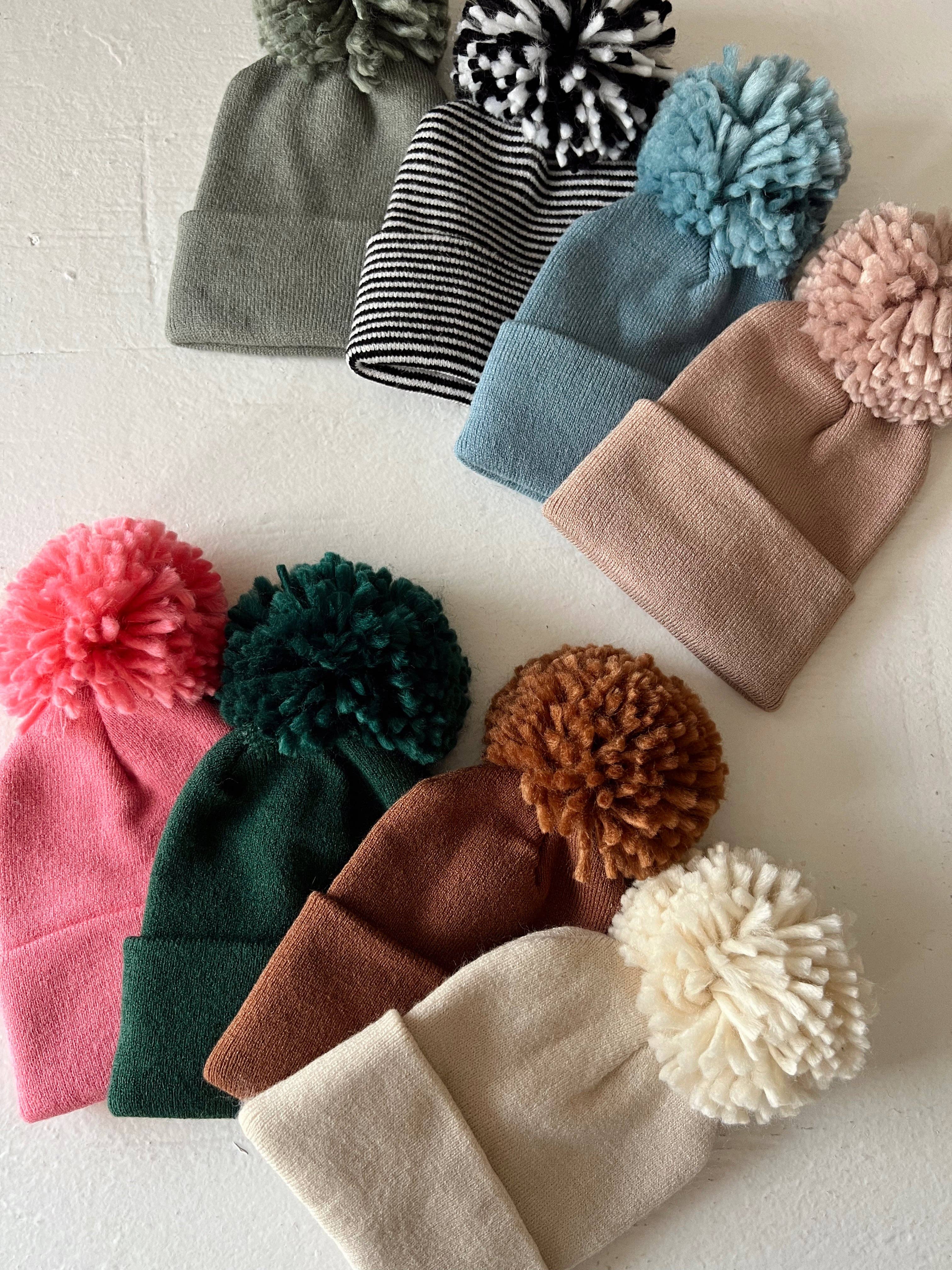 Baby's First Hat, Tan Pom