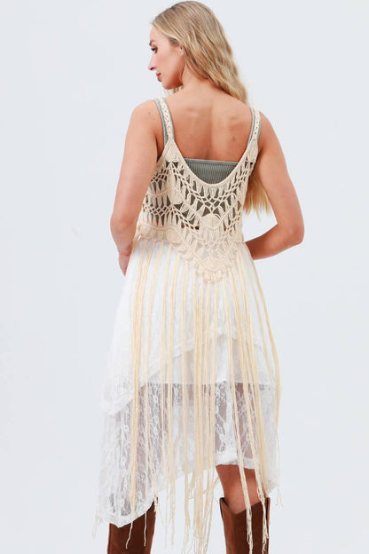 Tassel Fringe Crochet Tops: Bold Styling Cover-Up