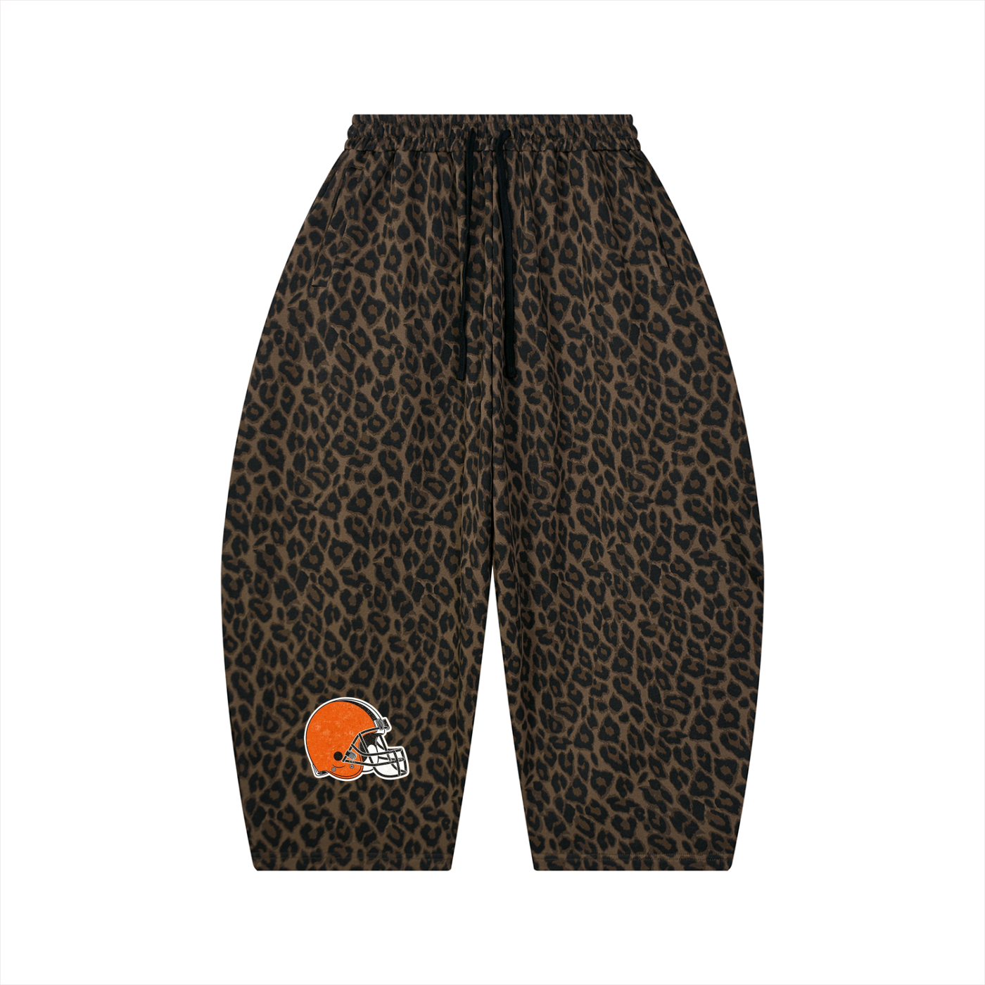 Leopard Barrel Leg Sweatpants