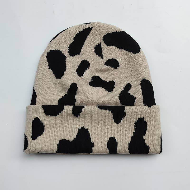 Cow beanie cuffed beanie