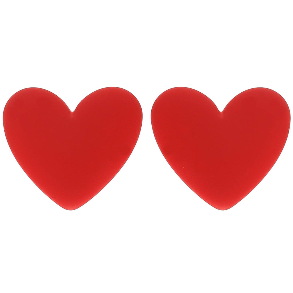 Heart Enamel Valentines Day Stud Post Earrings