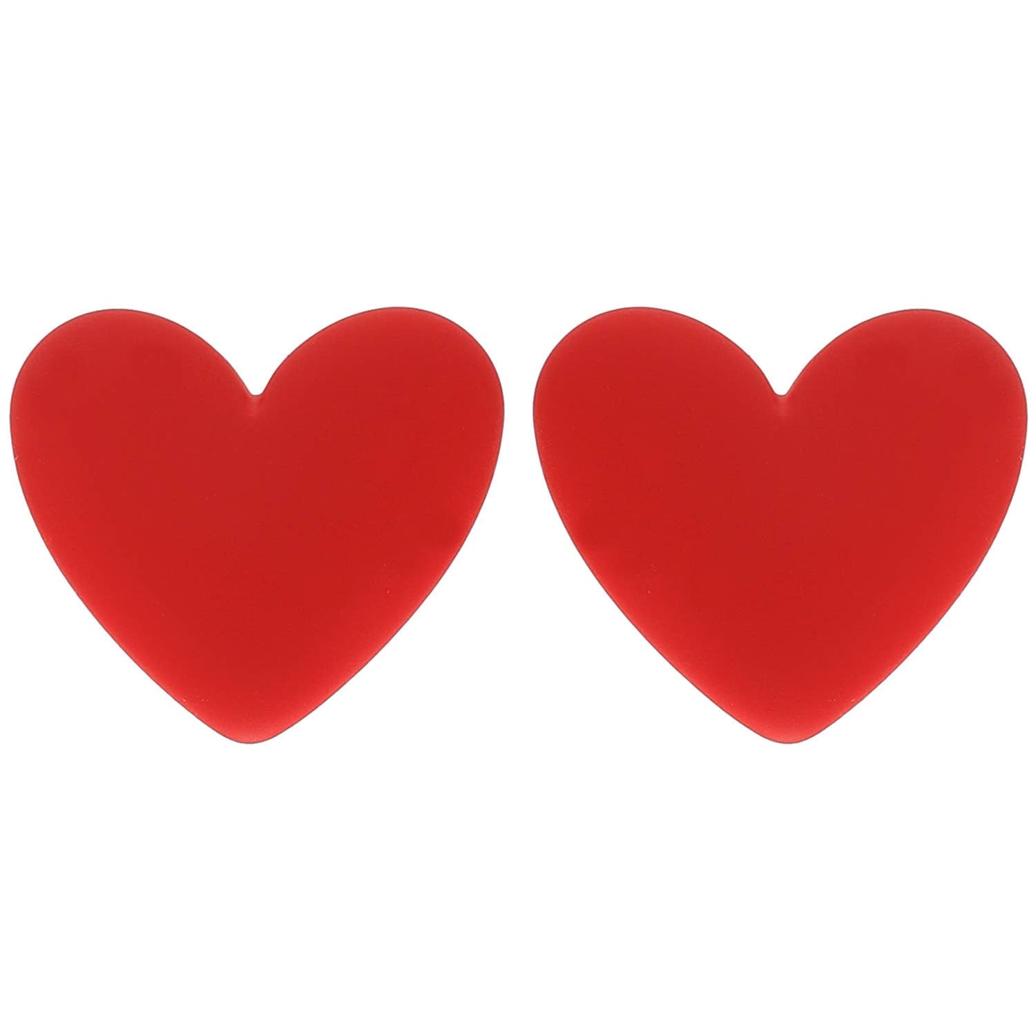 Heart Enamel Valentines Day Stud Post Earrings