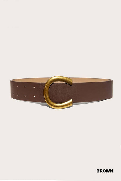 Large C Shape Buckle Fashion Belt