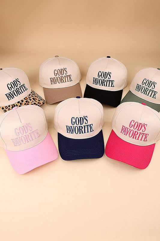 God's Favorite Two Tone Canvas Cotton Cap