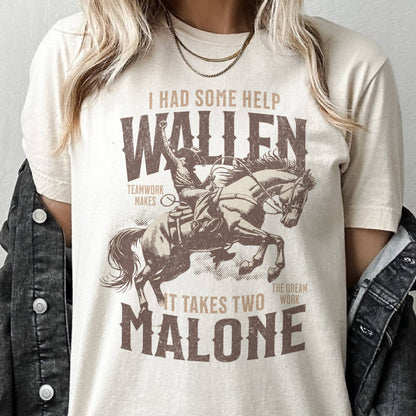 Wallen Malone Country Music Nashville Concert  Graphic Tee: Sage / LG Unisex