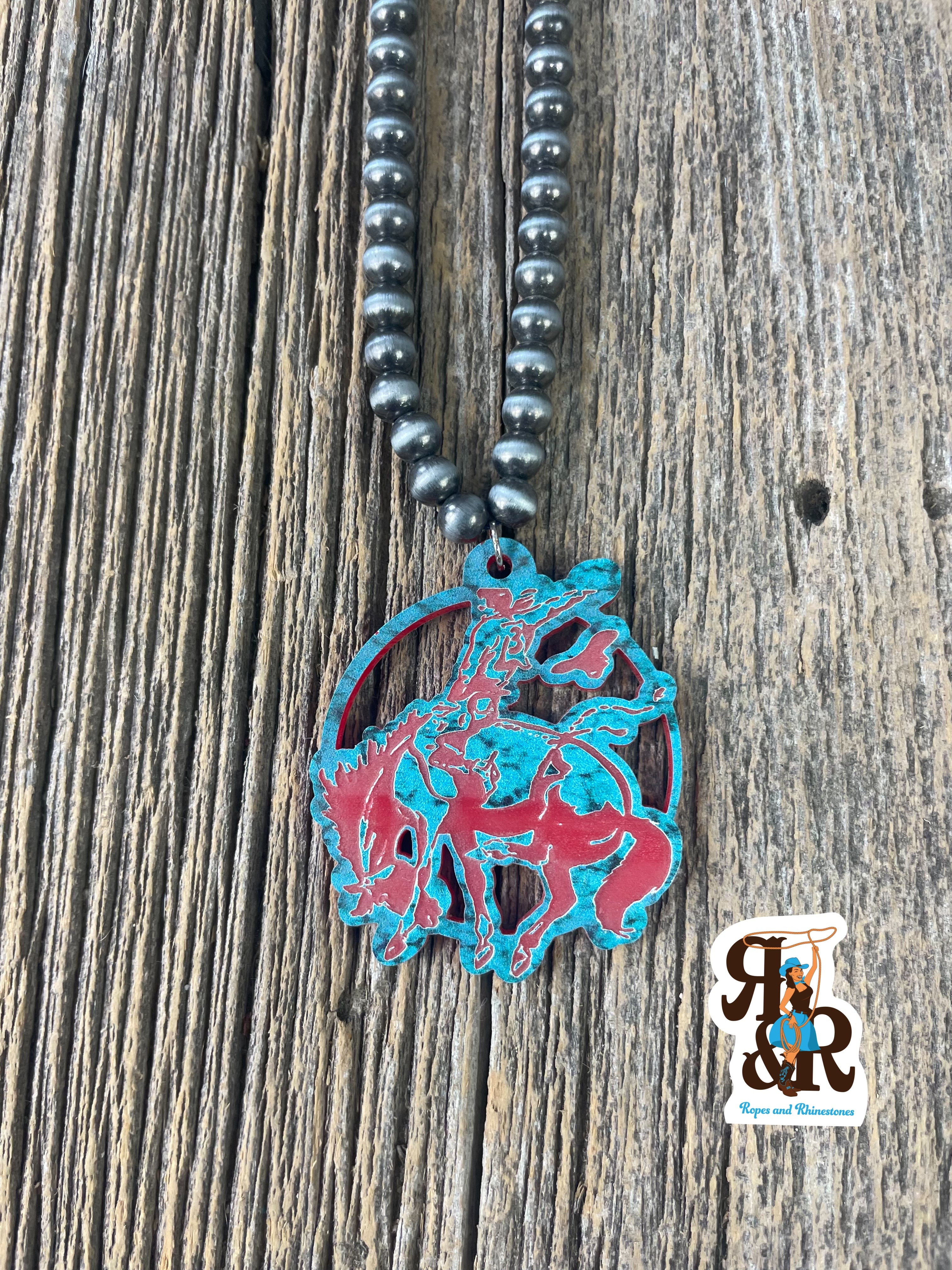 Bucking Bronc Circle Earrings