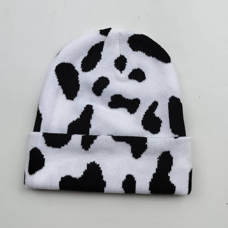 Cow beanie cuffed beanie