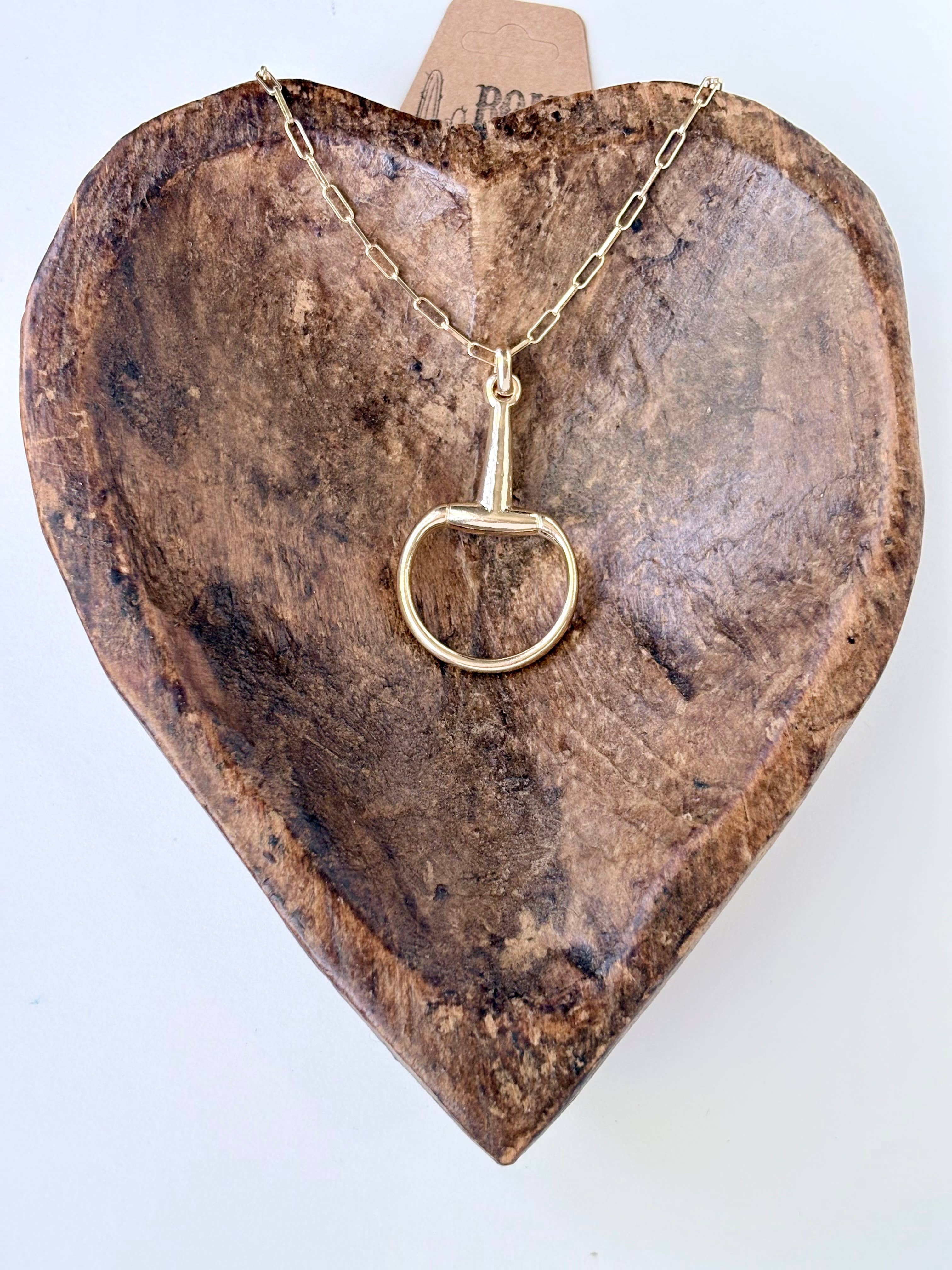 Western Horse Bit Pendant Necklace