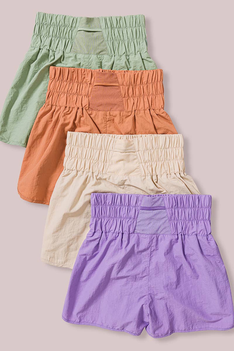 Windbreaker shorts w/ lining & mesh pocket | BLACK