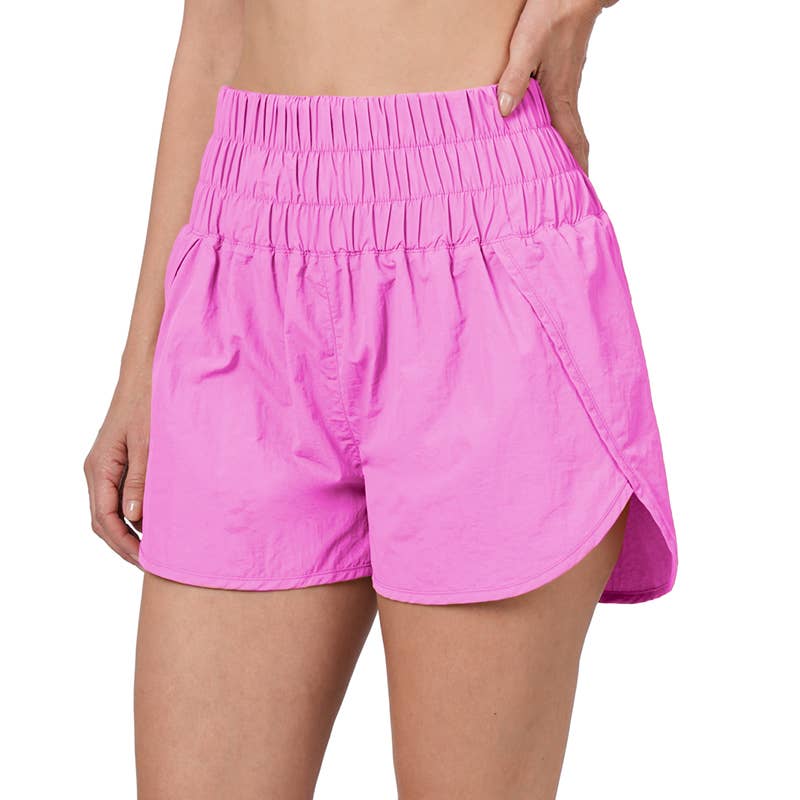 Windbreaker shorts w/ lining & mesh pocket | BLACK