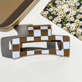 Checkered Hair Claw Clip for Everyday Use