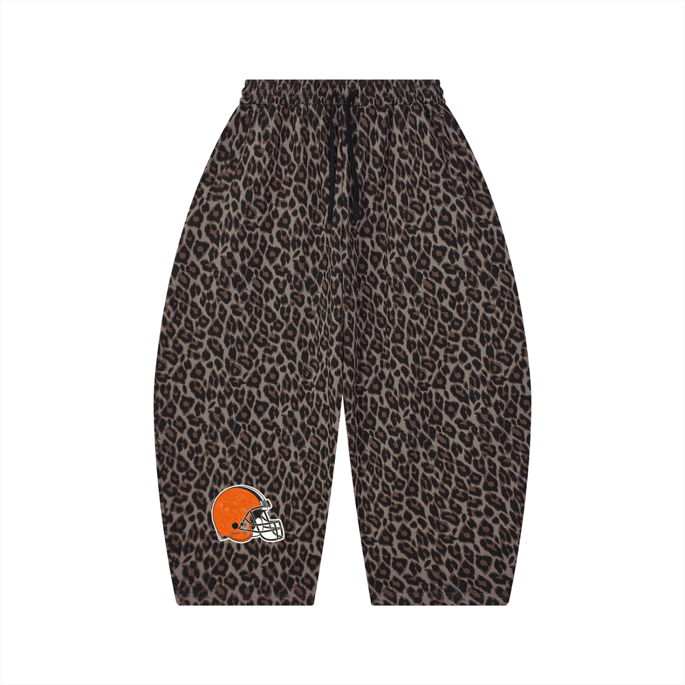 Leopard Barrel Leg Sweatpants