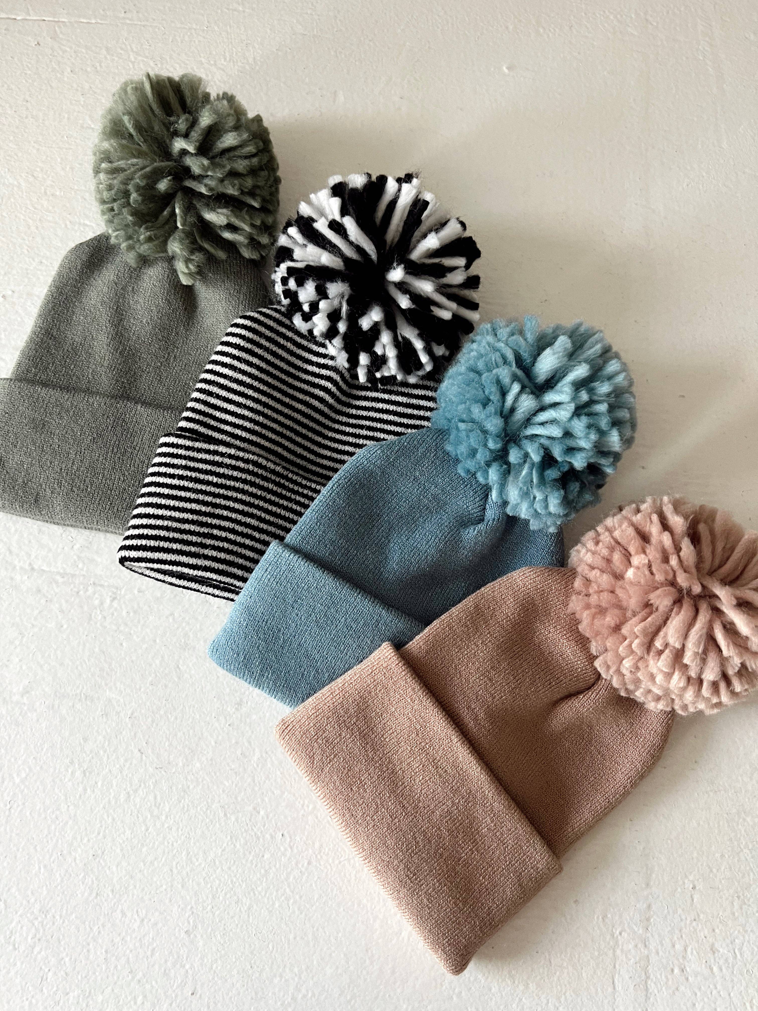 Baby's First Hat, Tan Pom
