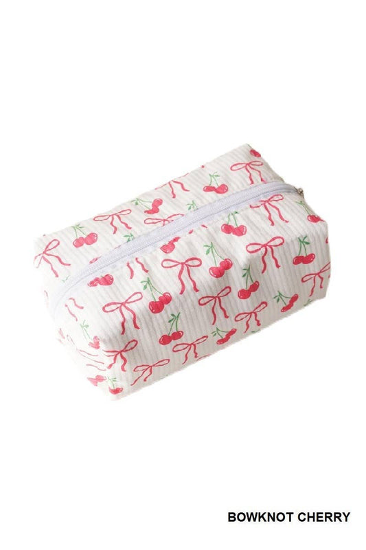 Bows Cosmetic Makeup Pouch