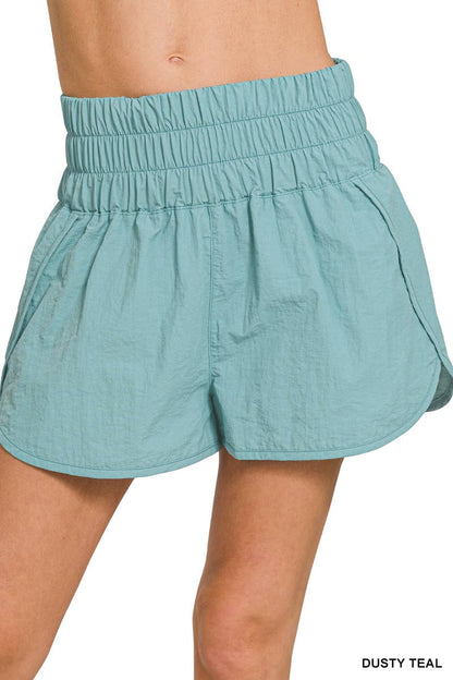 Windbreaker shorts w/ lining & mesh pocket | BLACK
