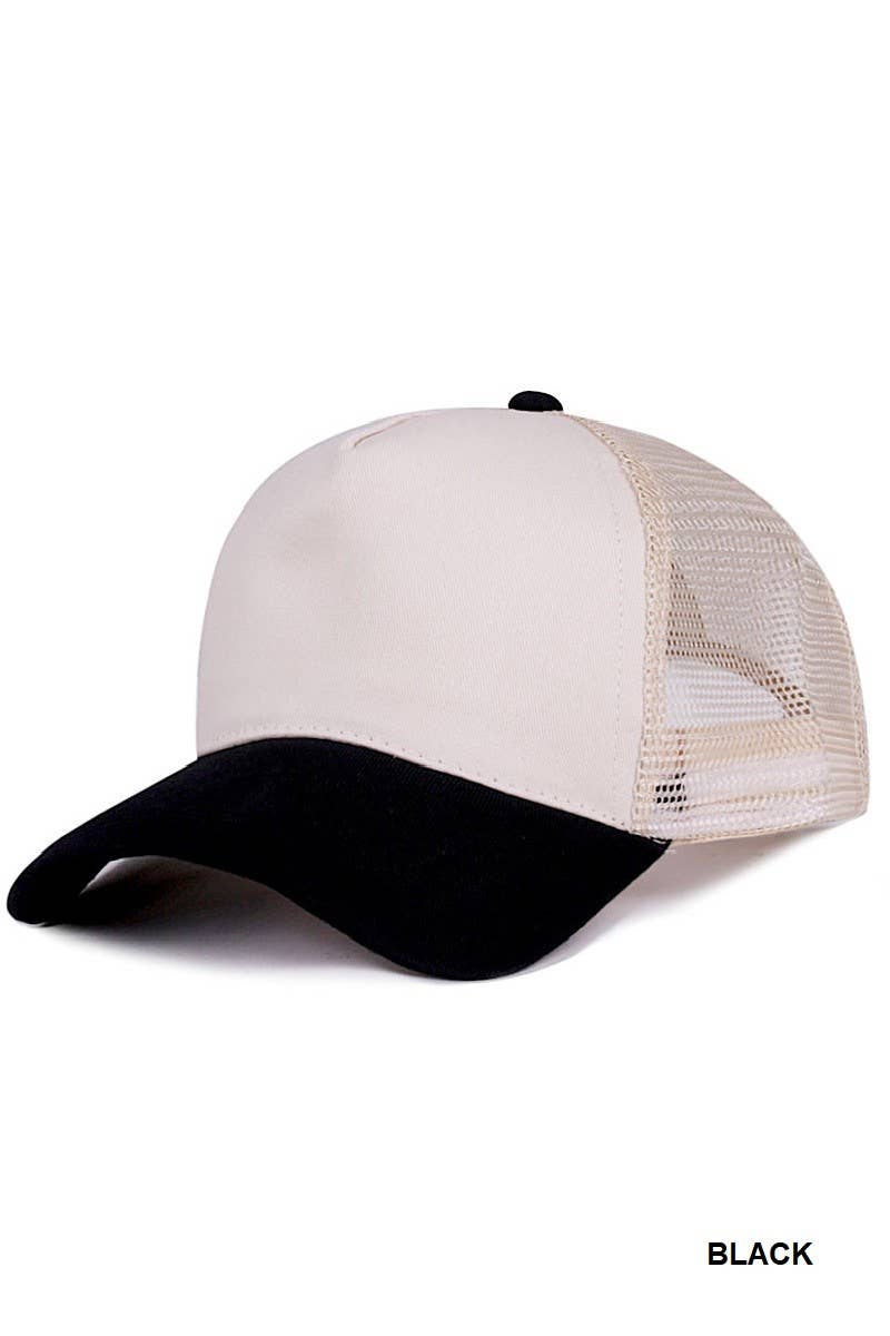 Colorblock Classic Mesh Back Trucker Cap