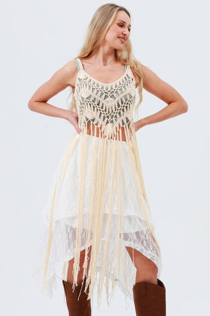 Tassel Fringe Crochet Tops: Bold Styling Cover-Up