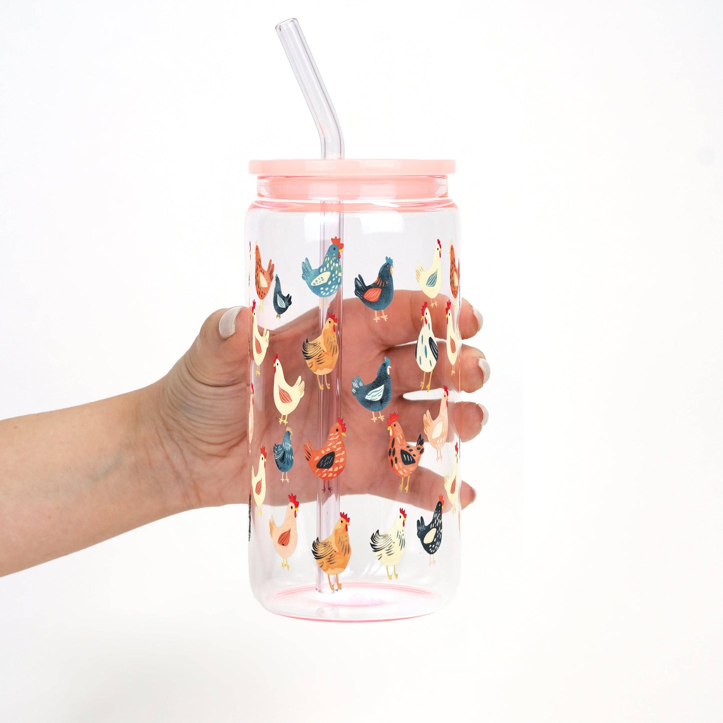 Chicken Lover Cup With Lid and Straw