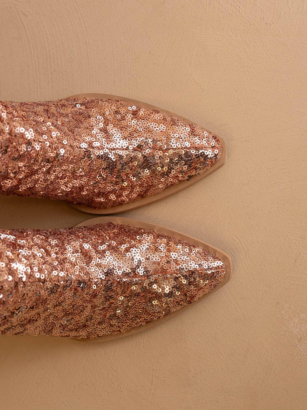 The Jewel Rose Gold | Knee High Sequin Boot