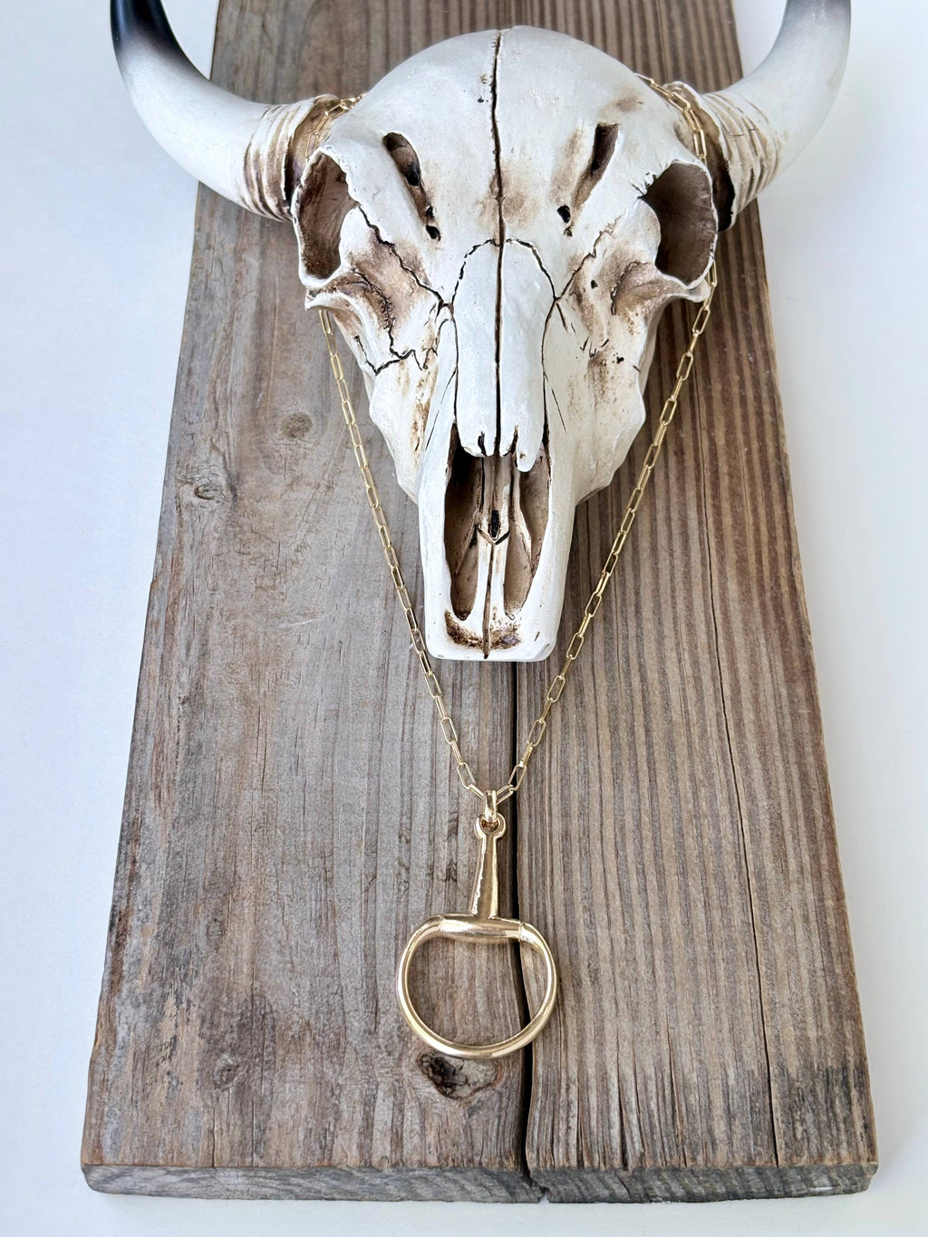 Western Horse Bit Pendant Necklace