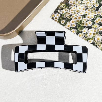 Checkered Hair Claw Clip for Everyday Use