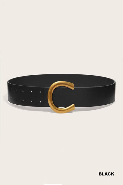 Large C Shape Buckle Fashion Belt
