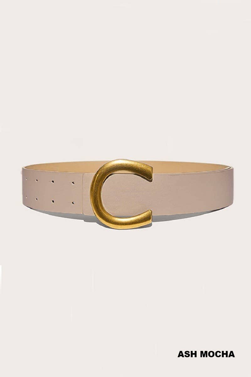 Large C Shape Buckle Fashion Belt