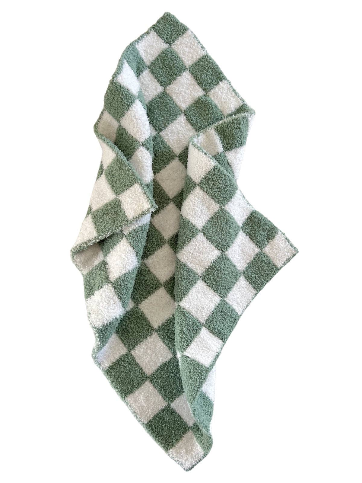 Phufy® Bliss Checkerboard Mini Blanket, Sage