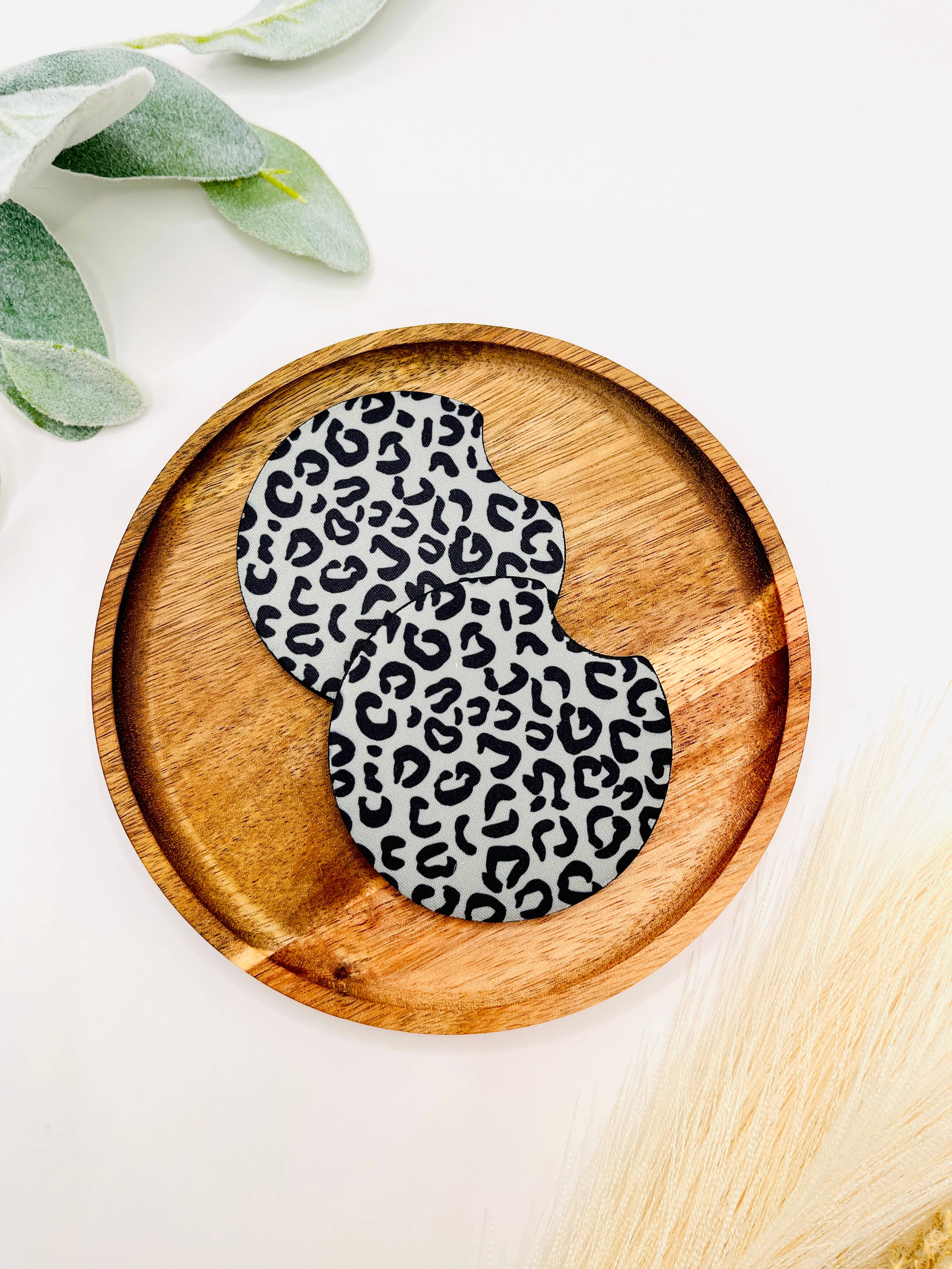 Cheetah Car Coasters - Cute Trendy Neoprene Cup Holder