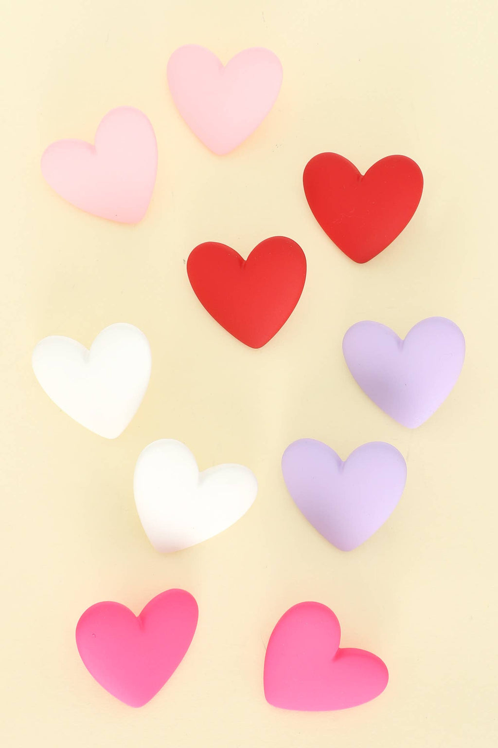Heart Enamel Valentines Day Stud Post Earrings