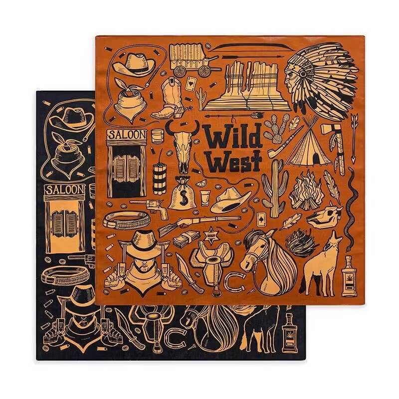 Wild West Vintage Western Cowboy Bandana Motorcycle scarf