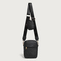 Elegant Vintage Polka Dot Print Crossbody Bag