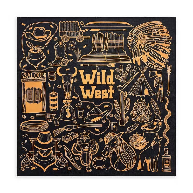 Wild West Vintage Western Cowboy Bandana Motorcycle scarf