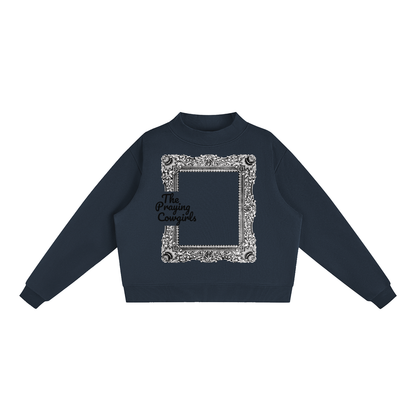 Essential Fleece Mock-Neck Crew Sweatshirt