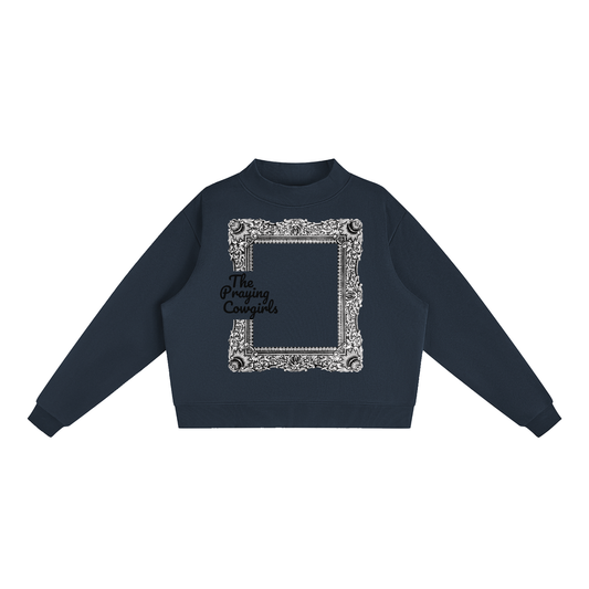 Essential Fleece Mock-Neck Crew Sweatshirt