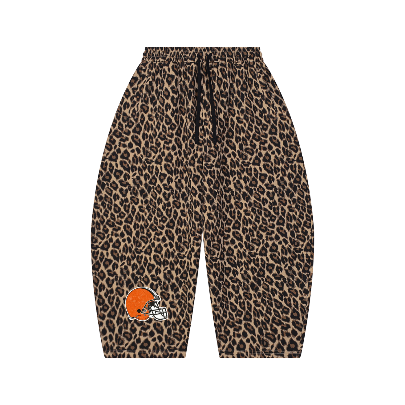 Leopard Barrel Leg Sweatpants