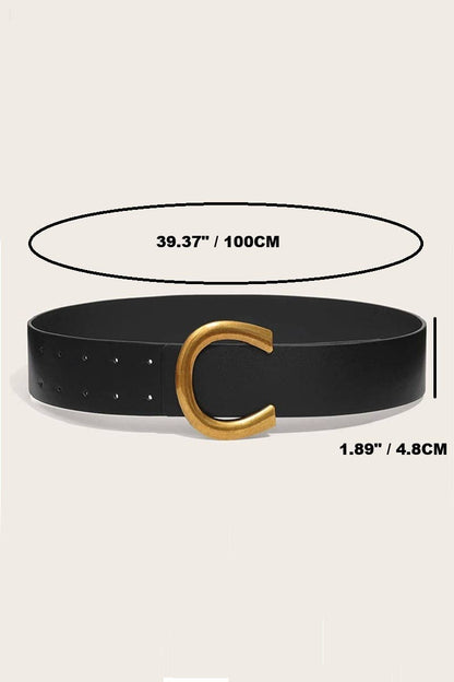 Large C Shape Buckle Fashion Belt
