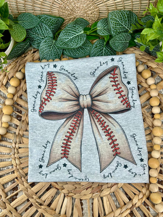 Baseball bow T-shirt