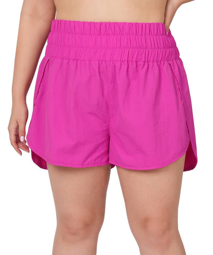 Windbreaker shorts w/ lining & mesh pocket | BLACK