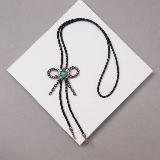 Western Bolo Semi Stone Navajo Necklace