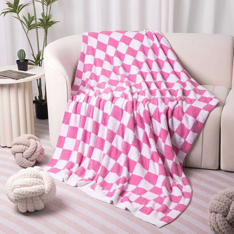 Cozy Checkerboard Western Cowboy Throw Blanket