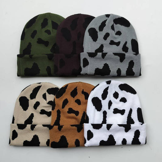 Cow beanie cuffed beanie