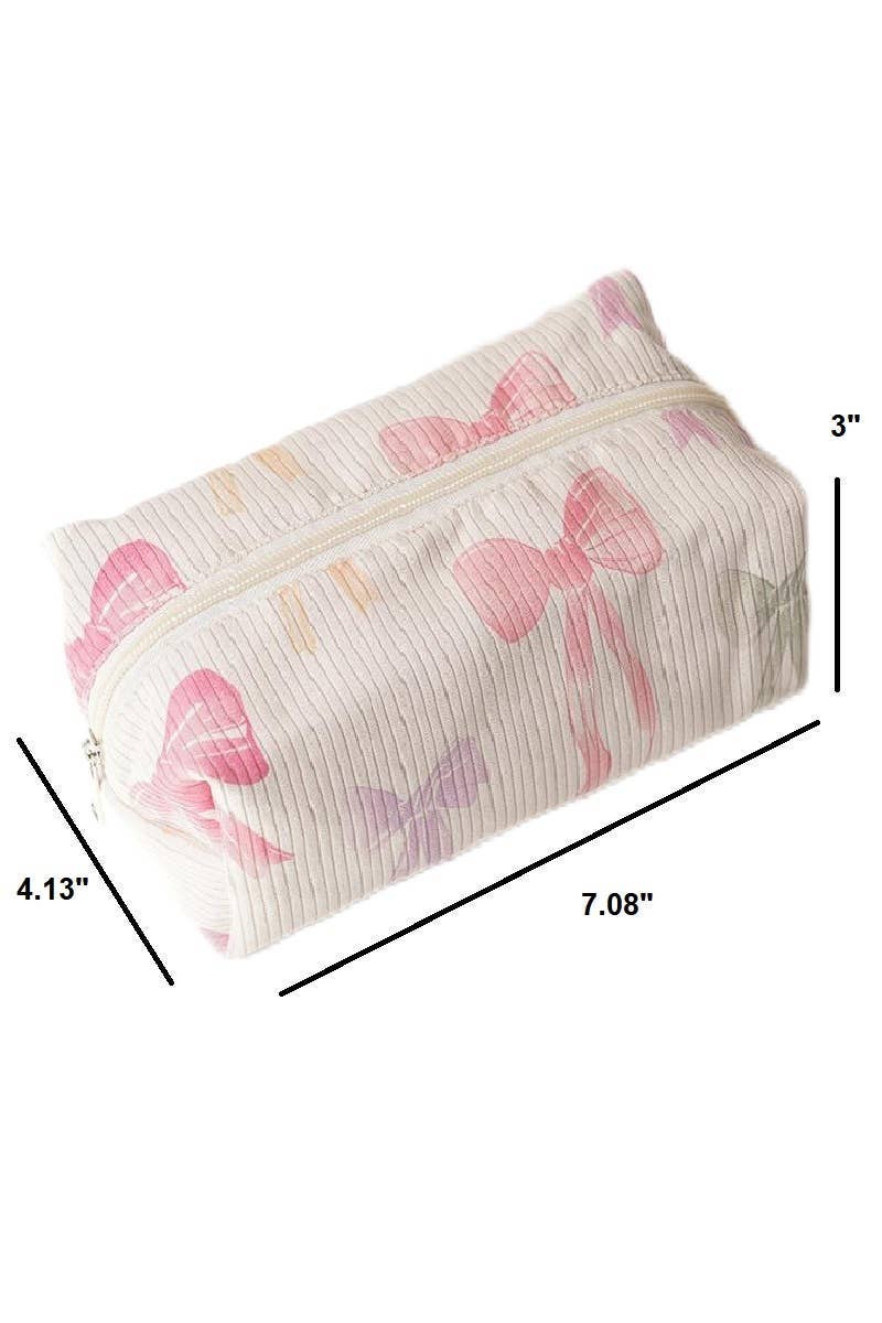 Bows Cosmetic Makeup Pouch