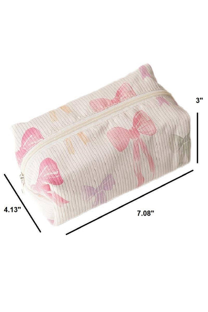 Bows Cosmetic Makeup Pouch