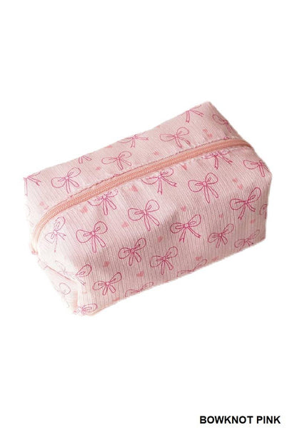 Bows Cosmetic Makeup Pouch