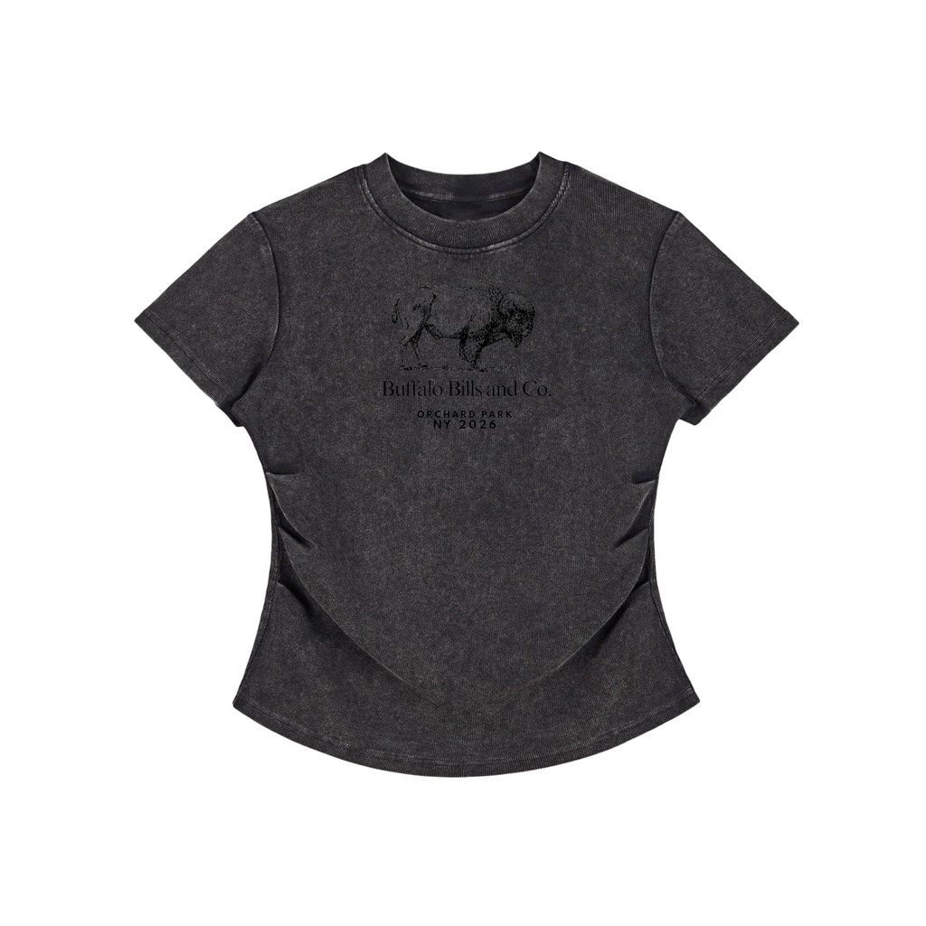 Vintage Washed Bodycon Cotton T-Shirt